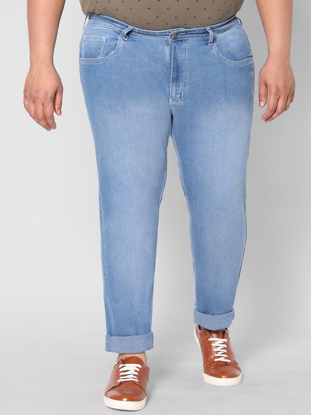 hj hasasi men plus size light fade stretchable cotton jeans