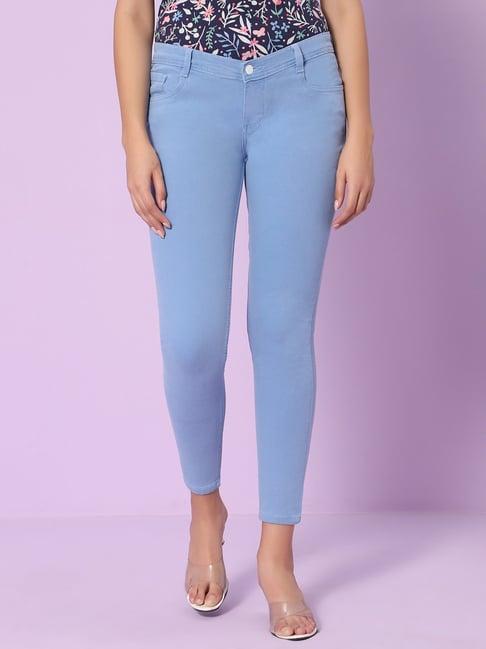 hj hasasi sky blue low rise jeans