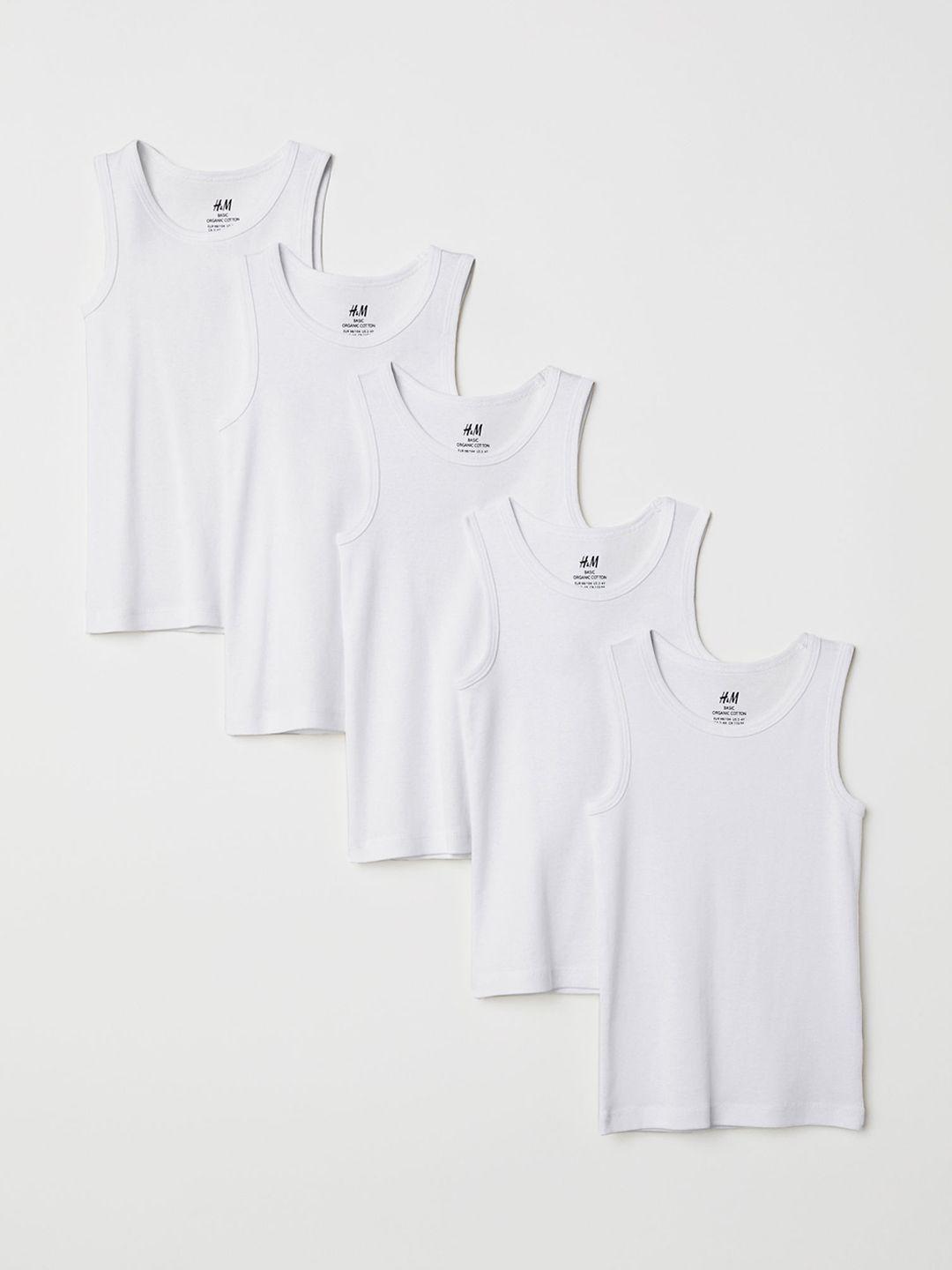 hm boys sustainable 5-pack cotton vest pure cotton t-shirts