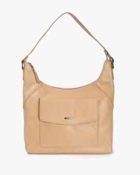 hobo bag with external flap pocket