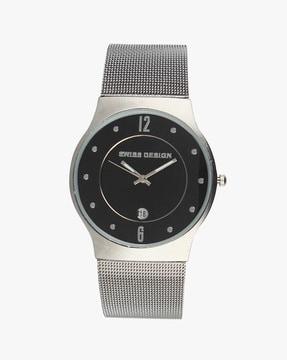 hobsd-9010-ips-bk analogue watch with textured strap