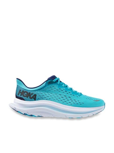 hoka men's kawana aqua blue running shoes