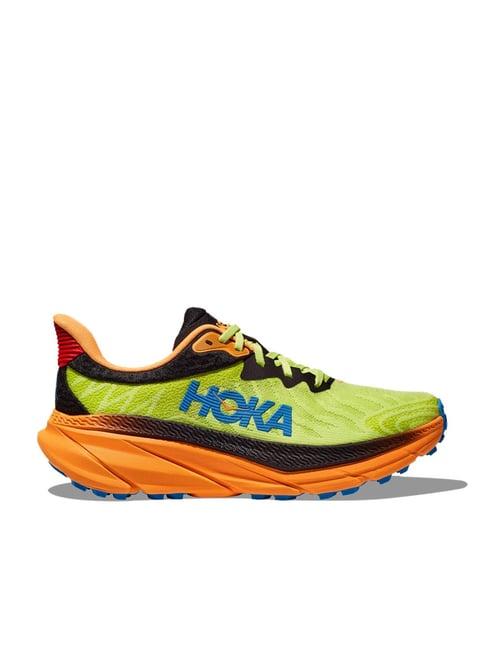 hoka men's m challenger atr 7 lettuce & black running shoes