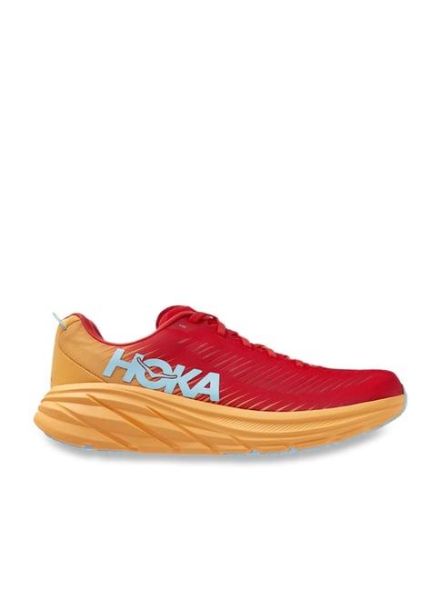 hoka men's rincon 3 red running shoes