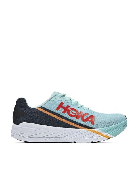 hoka men's rocket x eggshell blue running shoes
