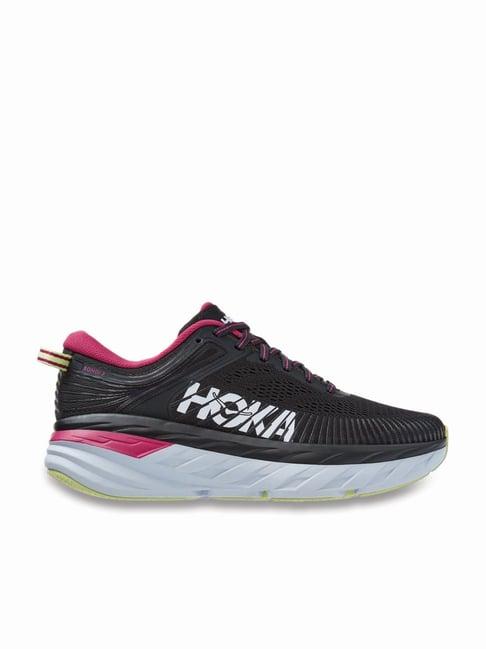 hoka women's bondi 7 graphite grey running shoes
