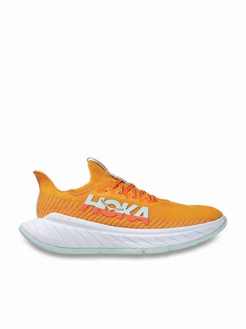 hoka women's carbon x 3 radiant yellow running shoes