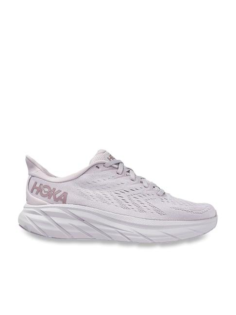 hoka women's clifton 8 cloud grey running shoes
