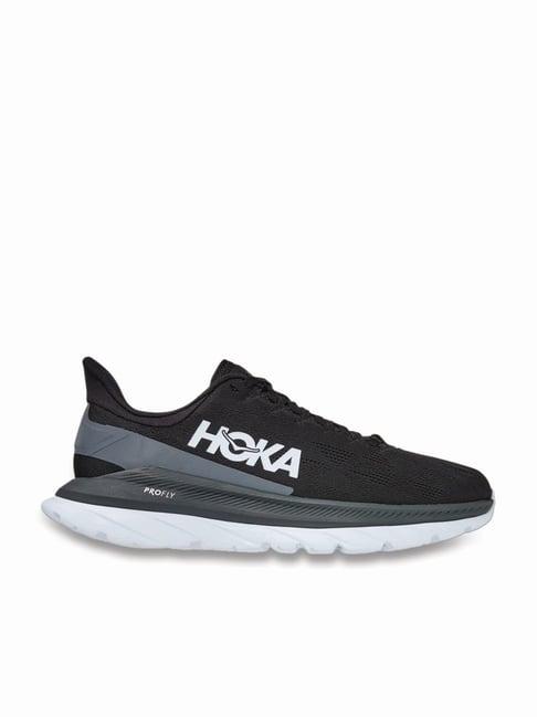 hoka women's mach 4 black running shoes