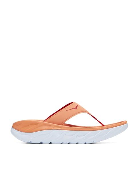 hoka women's ora recovery coral flip flops