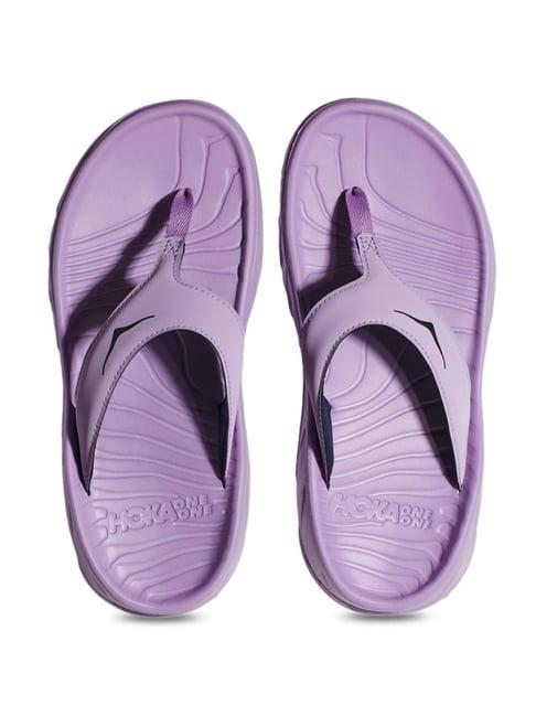 hoka women's w ora recovery violet flip flops