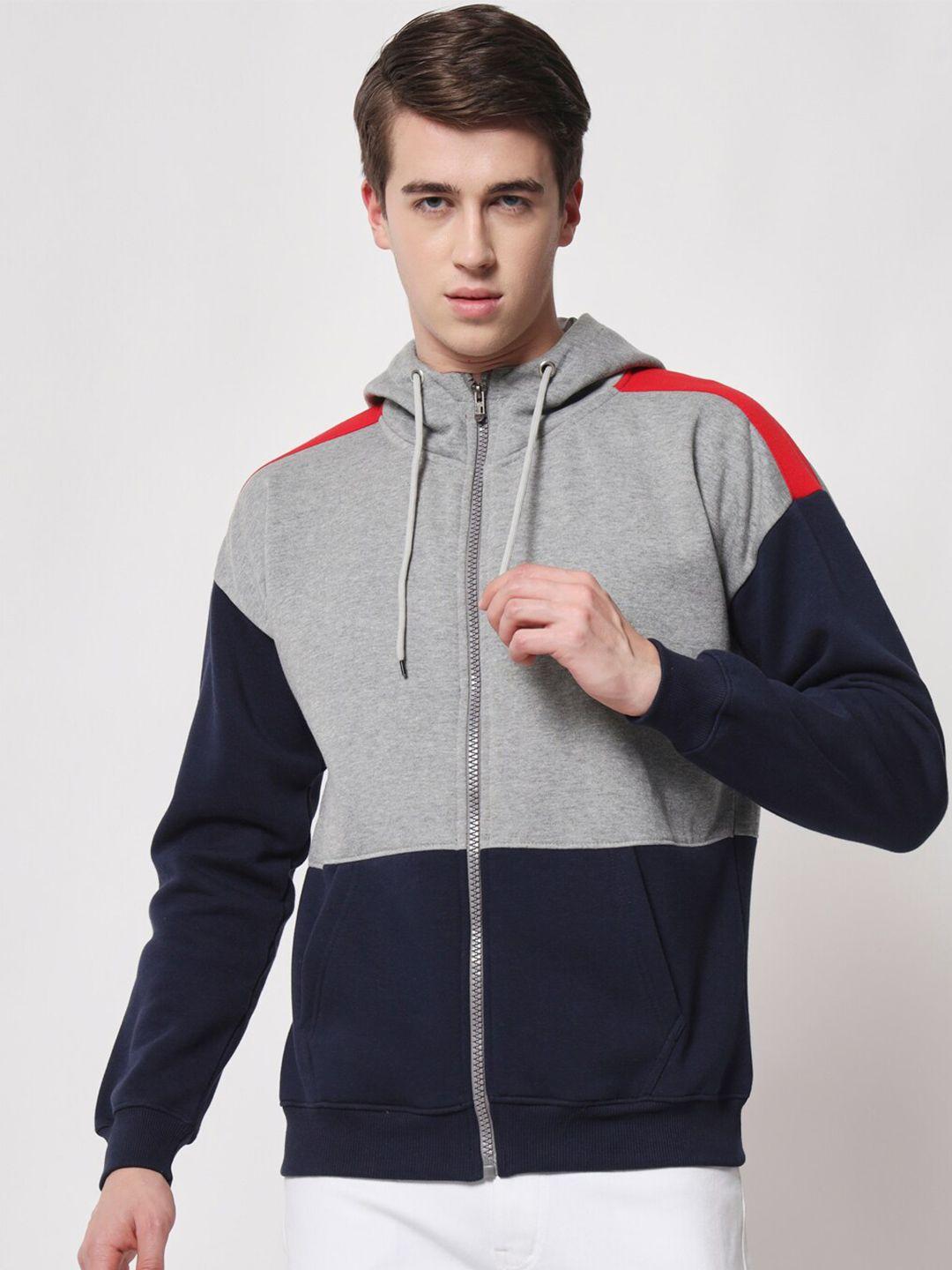 holdit men colourblocked hooded pullover sweatshirt