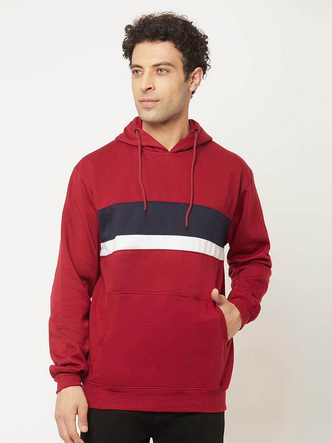 holdit men colourblocked hooded pullover sweatshirt