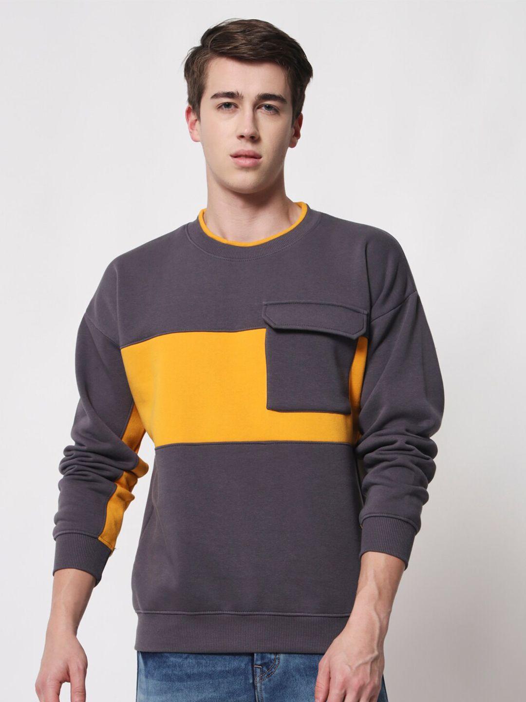 holdit men colourblocked pullover sweatshirt