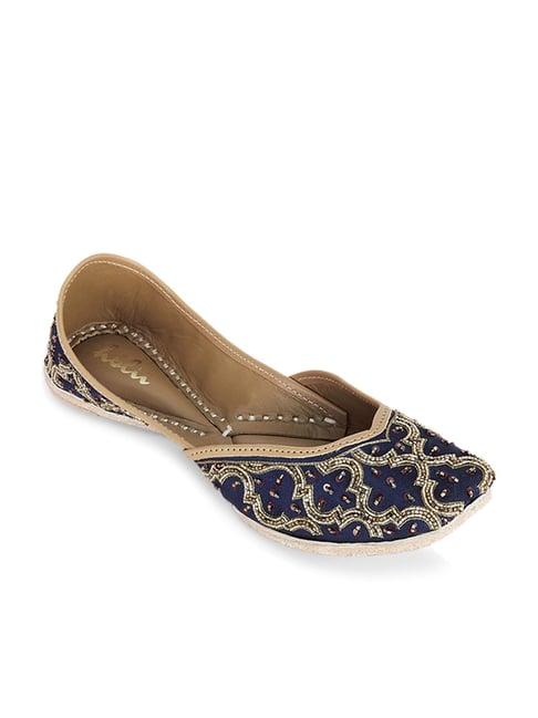 holii argent allure navy ethnic juttis