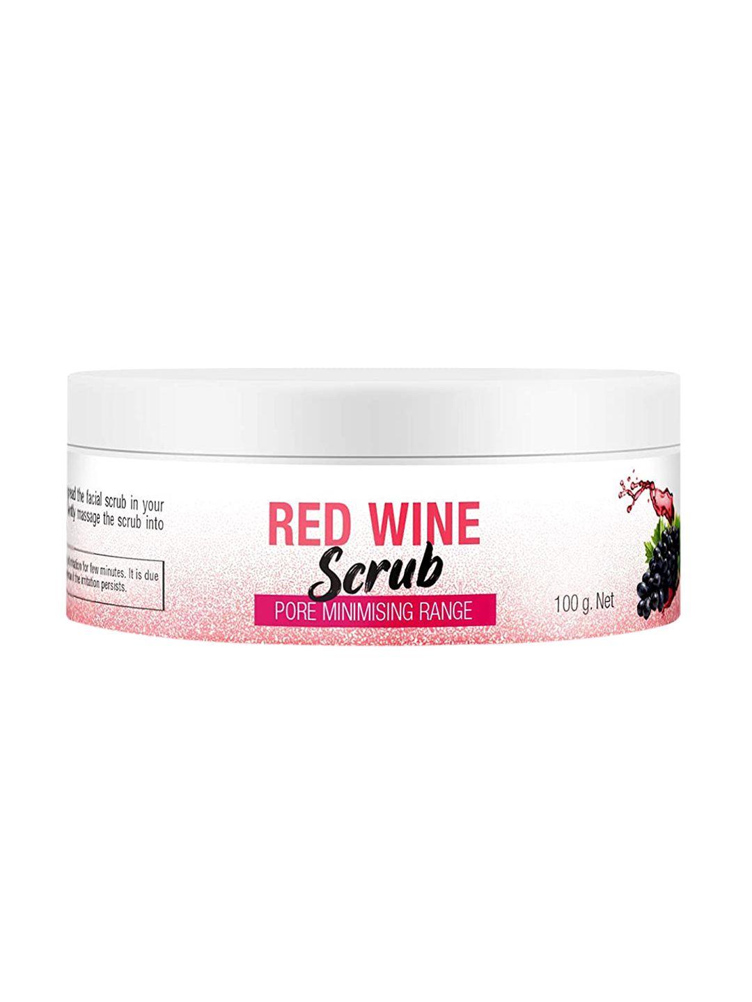 home boutique red wine pore minimising face & neck scrub for dull skin - 100g