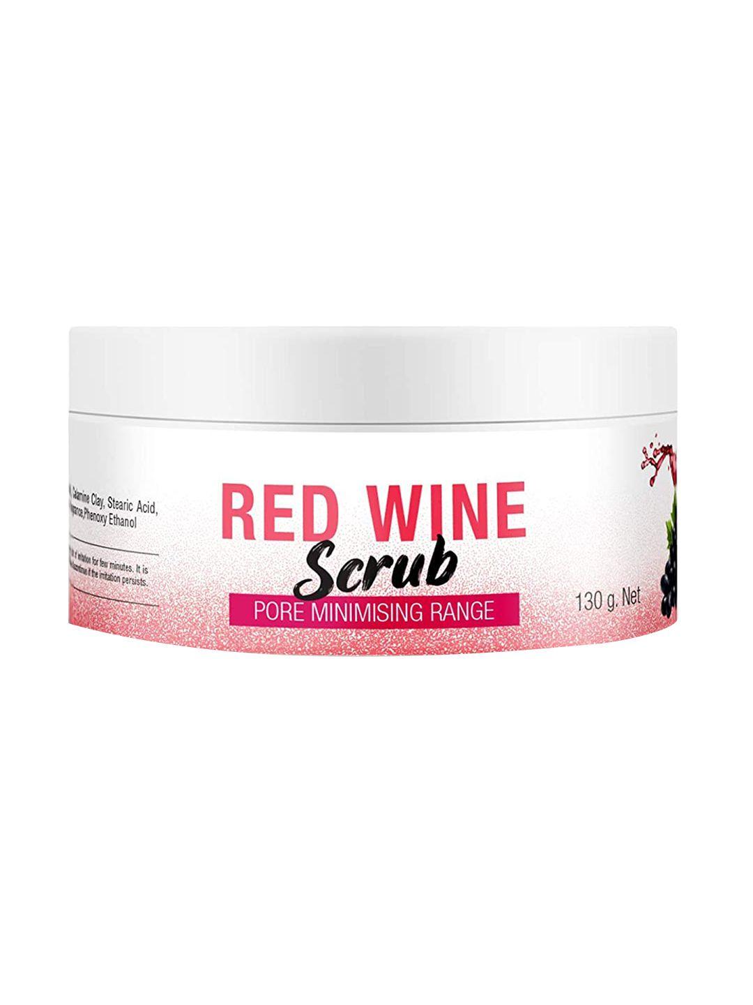 home boutique red wine pore minimising face & neck scrub for dull skin - 130g