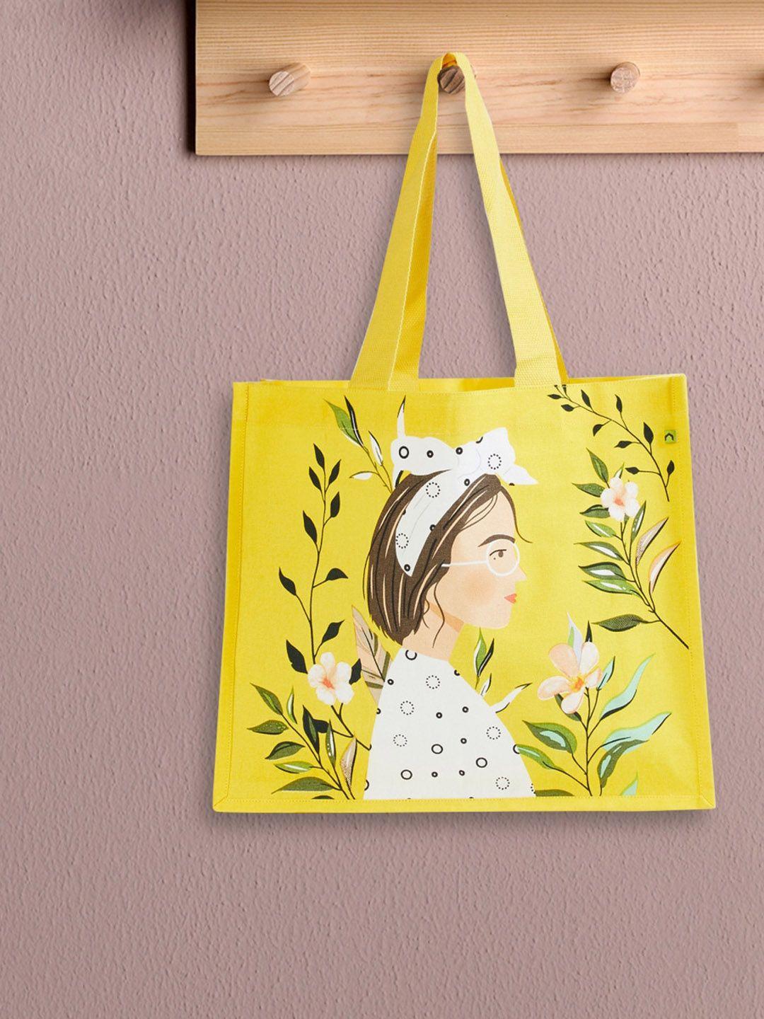 home centre printed cotton shopper tote bag