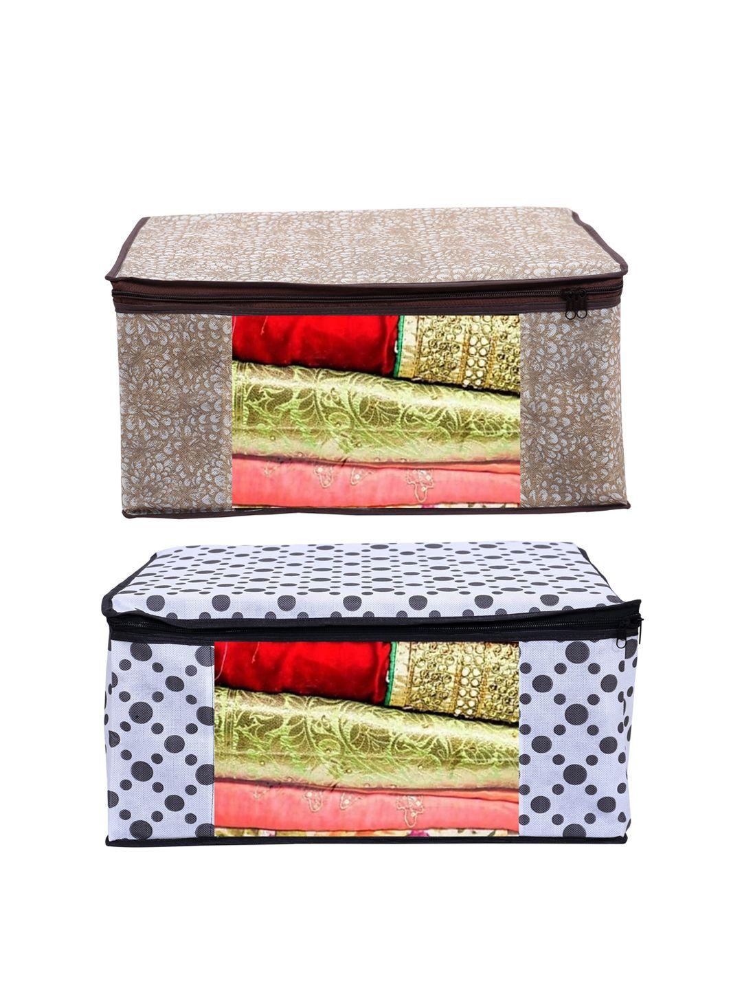 home fresh set of 2 solid saree organisers