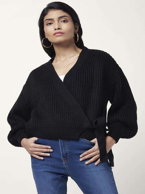 honey by pantaloons black other knitted cardigan