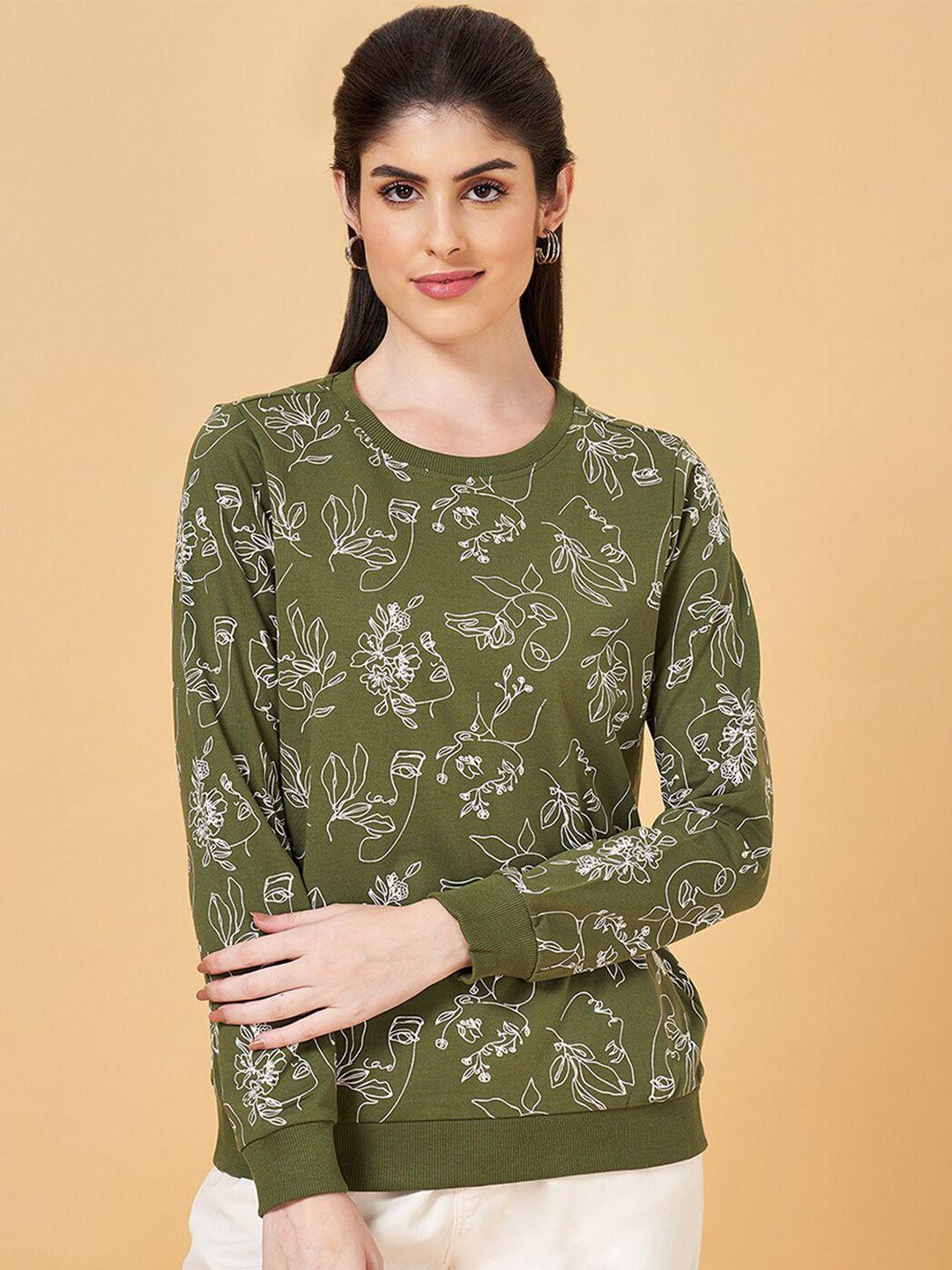 honey by pantaloons floral printed round neck cotton sweatshirt