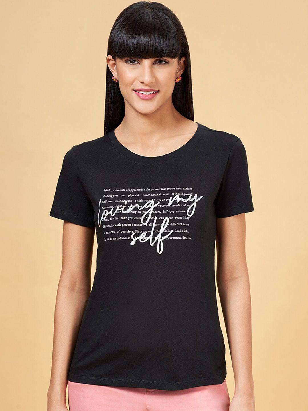 honey by pantaloons round neck short sleeves cotton typography t-shirt