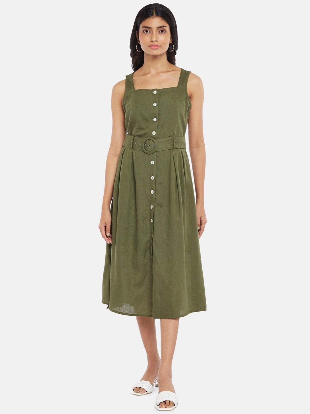 honey-by-pantaloons-women-olive-green-midi-dress