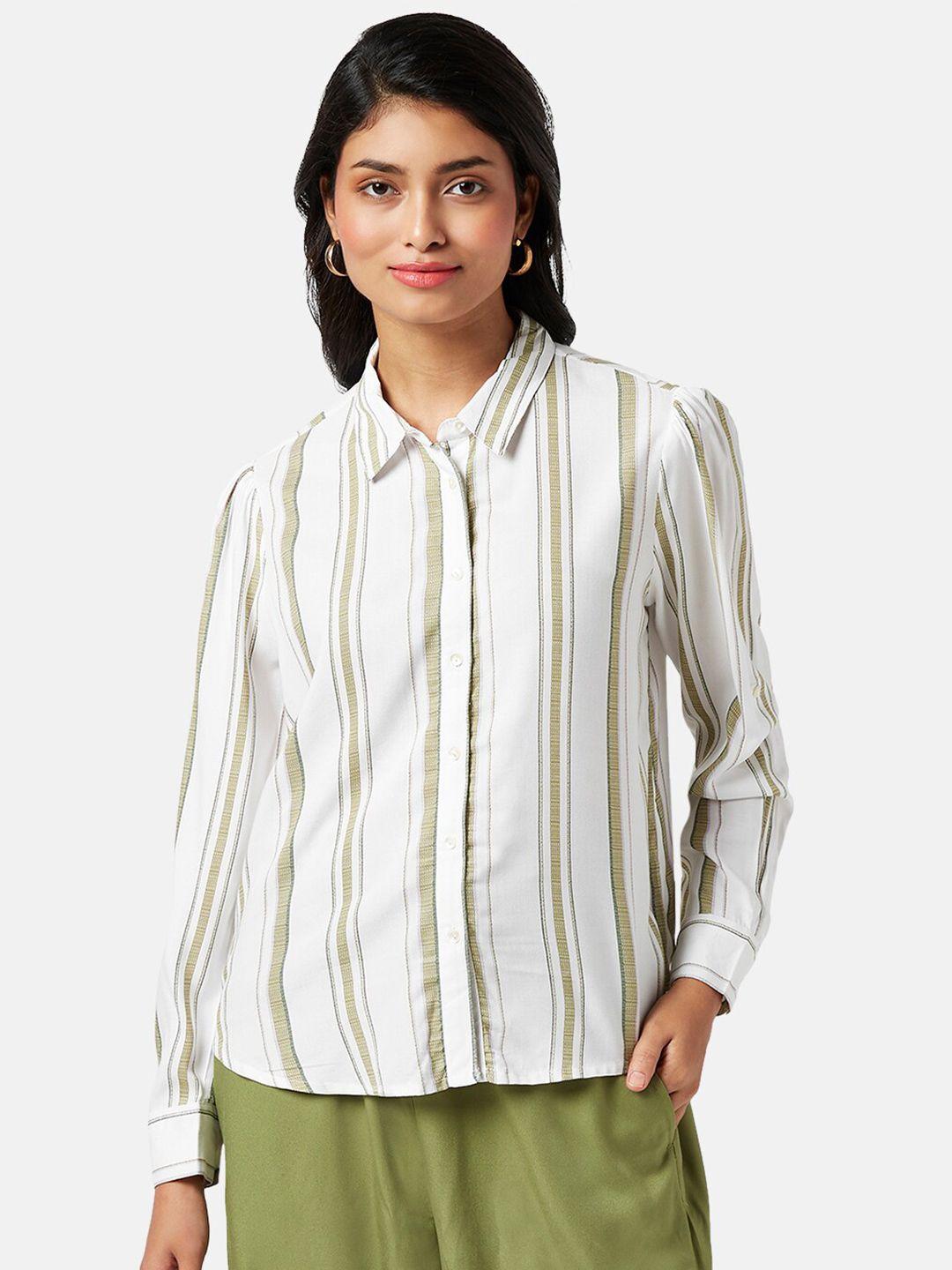 honey by pantaloons women striped casual shirt