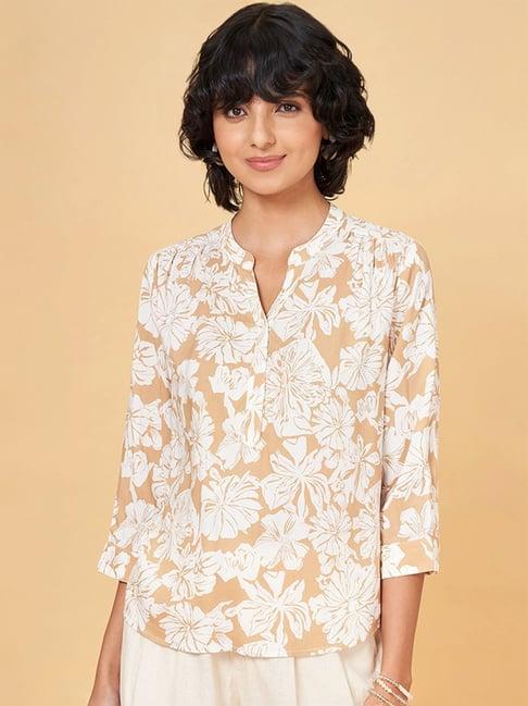 honey by pantaloons beige printed top