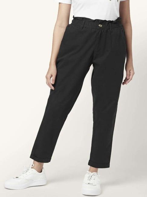 honey by pantaloons black cotton pants