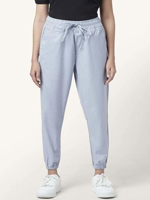 honey by pantaloons blue cotton joggers