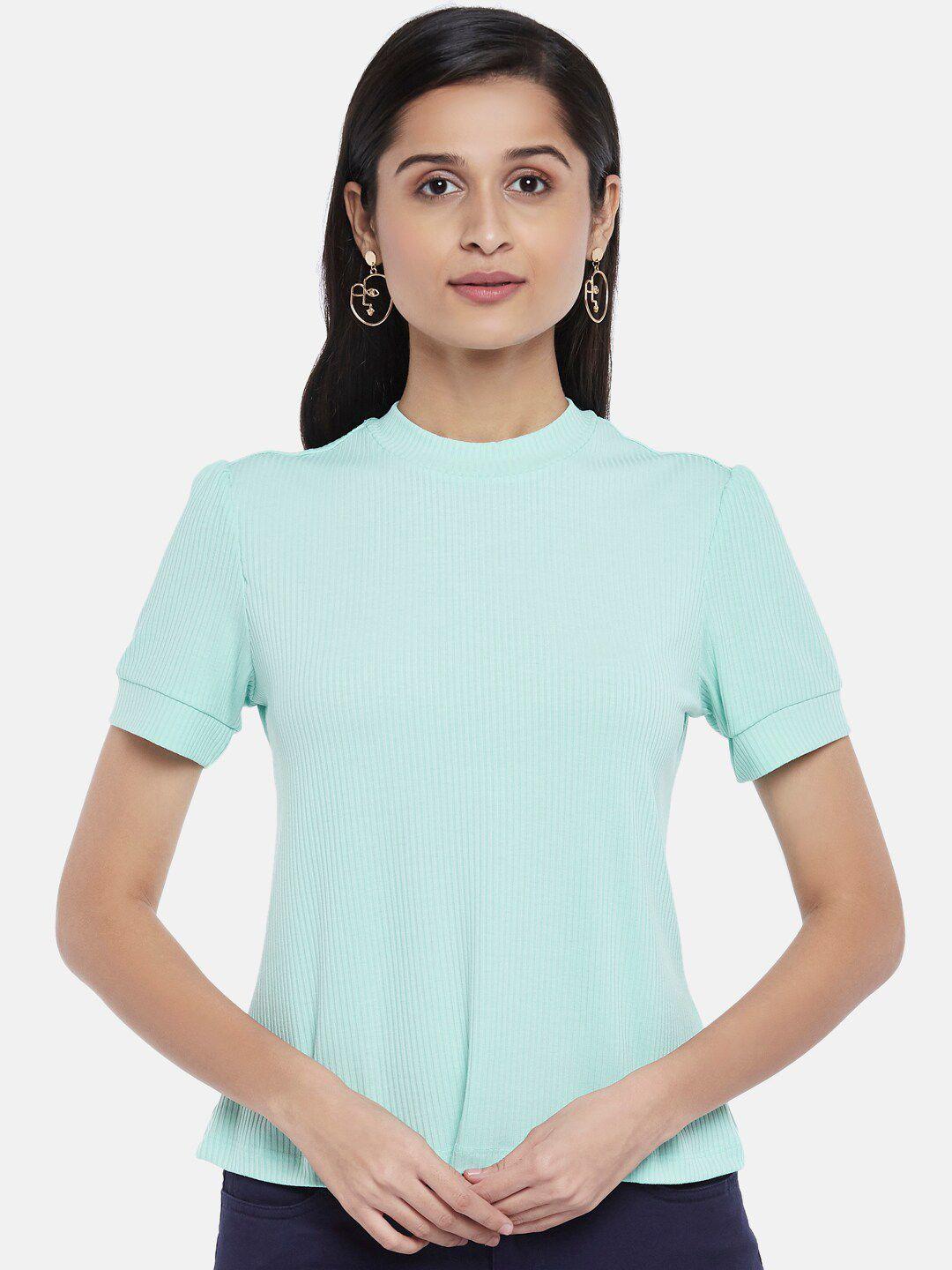 honey by pantaloons blue solid top