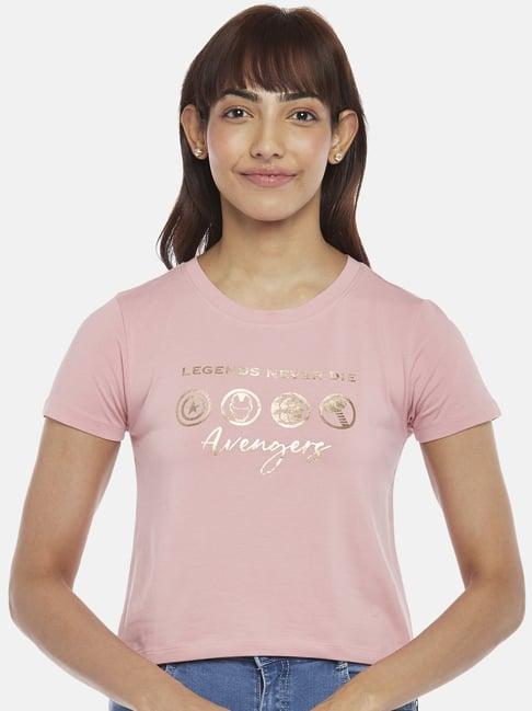 honey by pantaloons dusty pink graphic print top