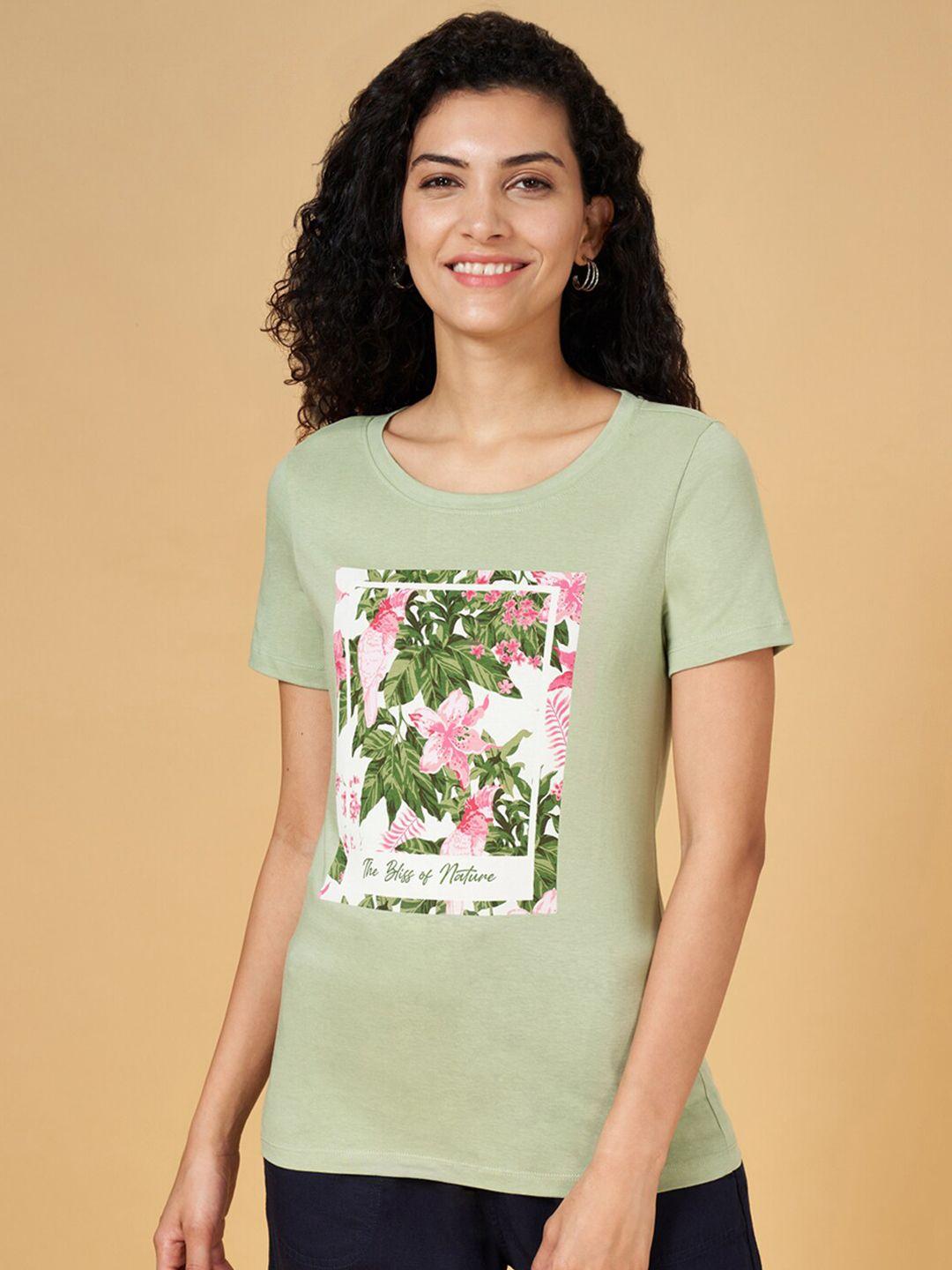 honey by pantaloons floral printed cotton t-shirt