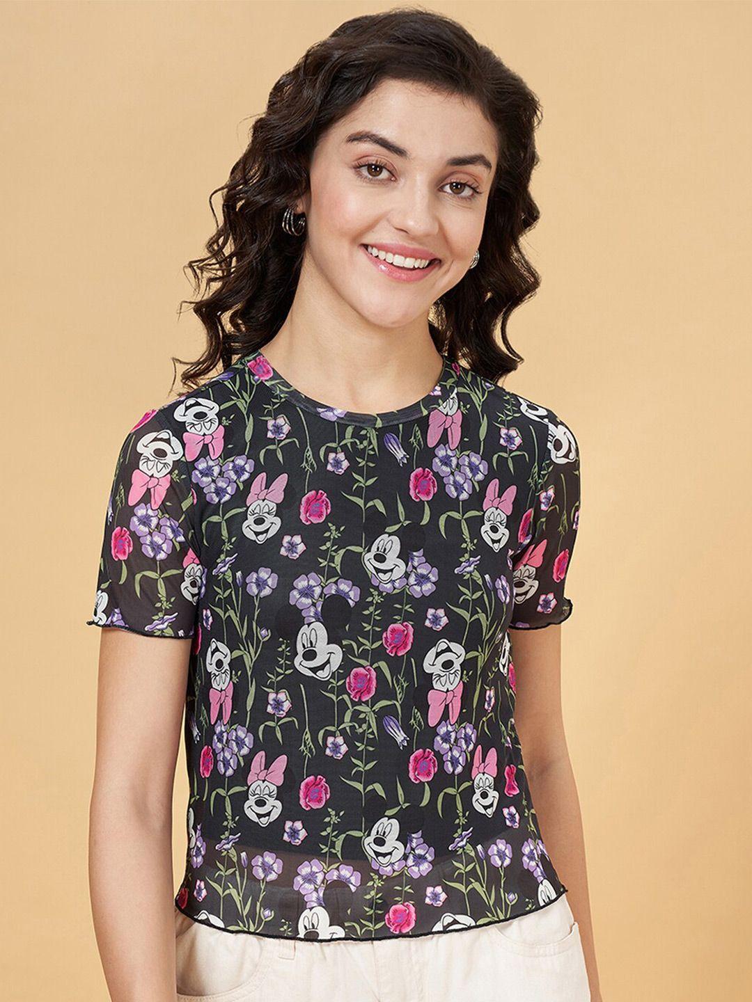 honey by pantaloons floral printed round neck top