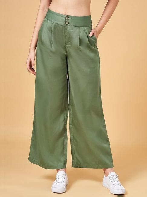 honey by pantaloons green cotton culottes