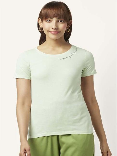 honey by pantaloons green cotton graphic print t-shirt