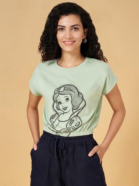 honey by pantaloons green cotton printed top