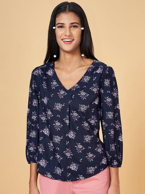 honey by pantaloons navy printed top