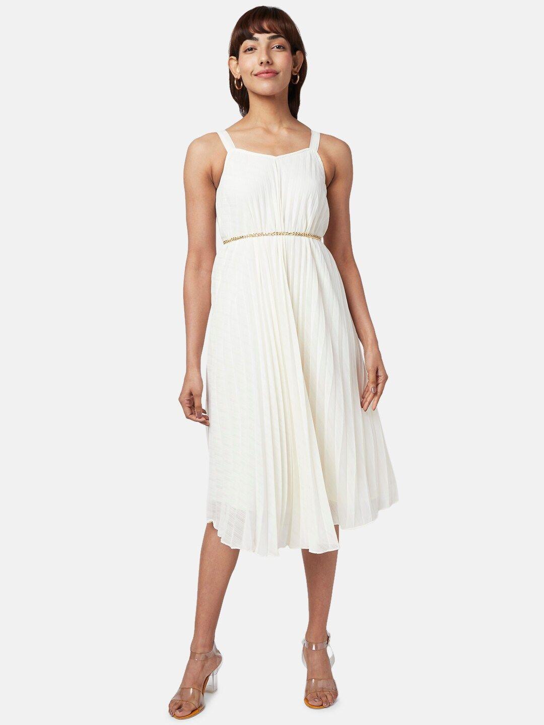 honey by pantaloons off white midi dress