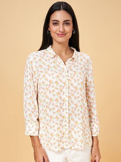 honey by pantaloons off-white printed shirt