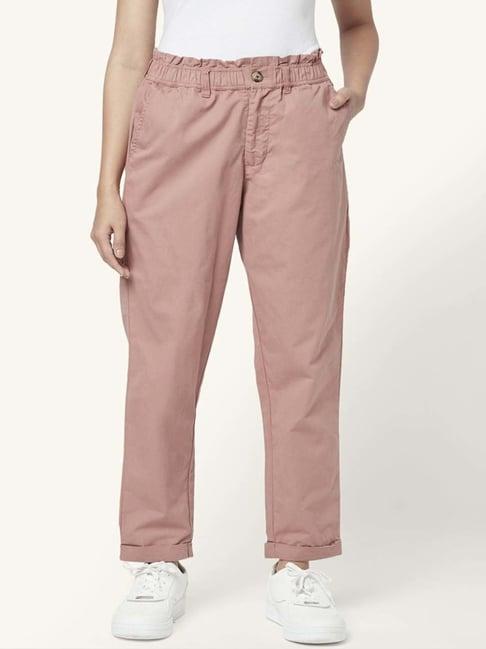 honey by pantaloons pink cotton pants