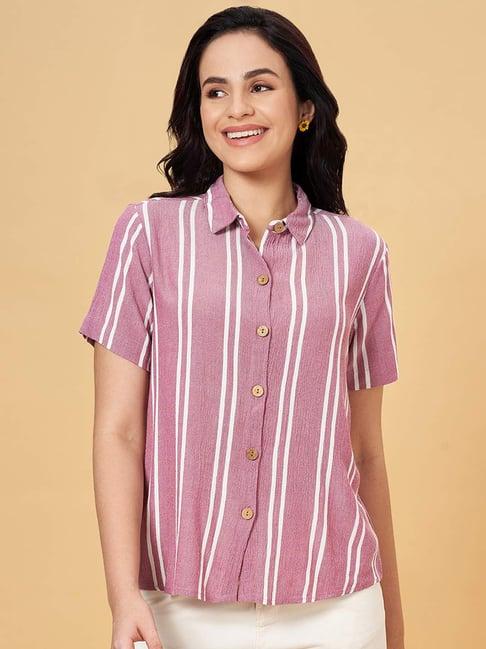 honey by pantaloons pink printed shirt