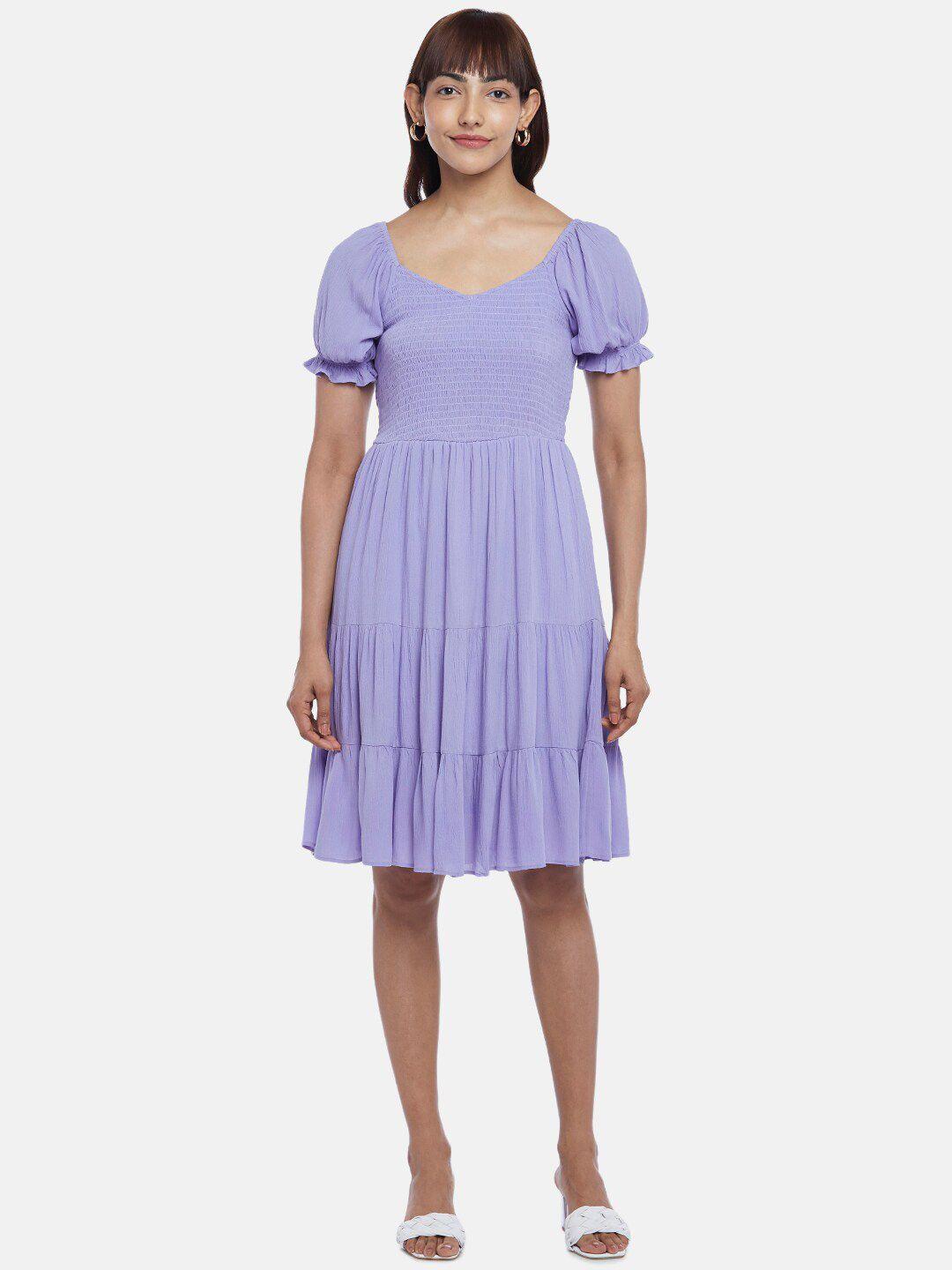 honey by pantaloons purple dress