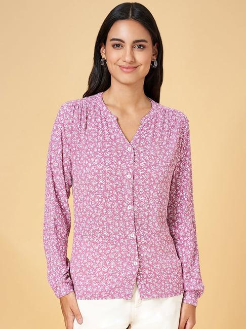 honey by pantaloons purple printed shirt