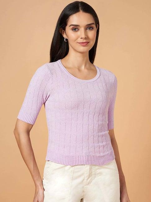 honey by pantaloons purple self pattern top