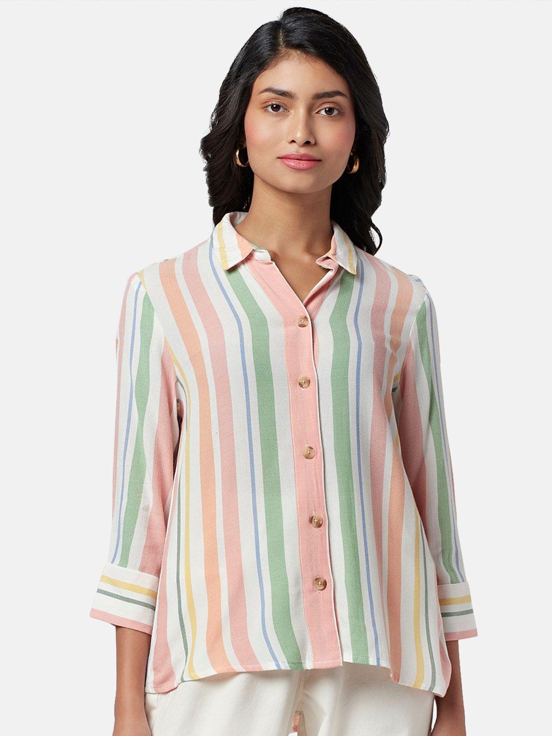 honey by pantaloons striped casual shirt