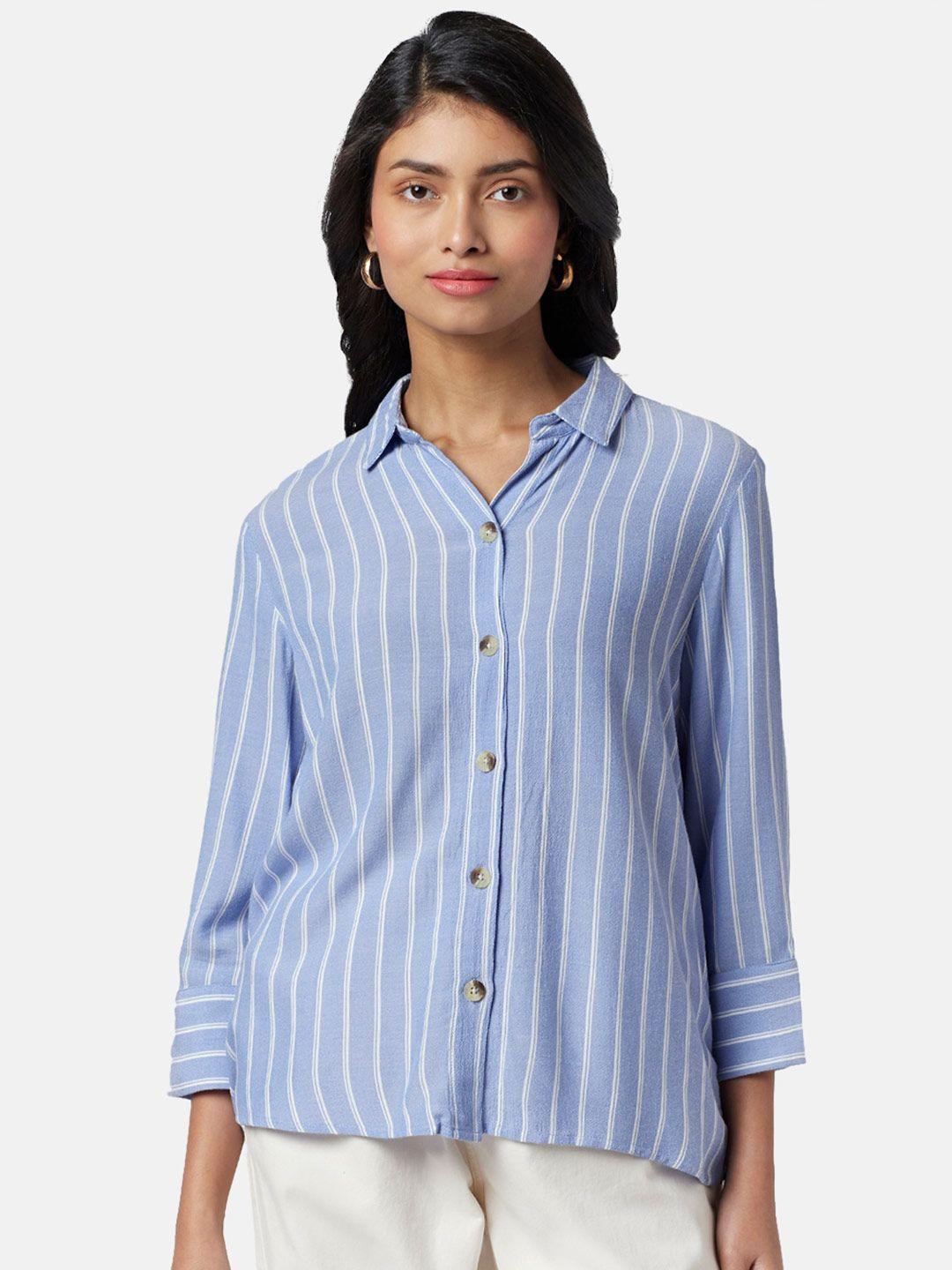 honey by pantaloons striped shirt style top