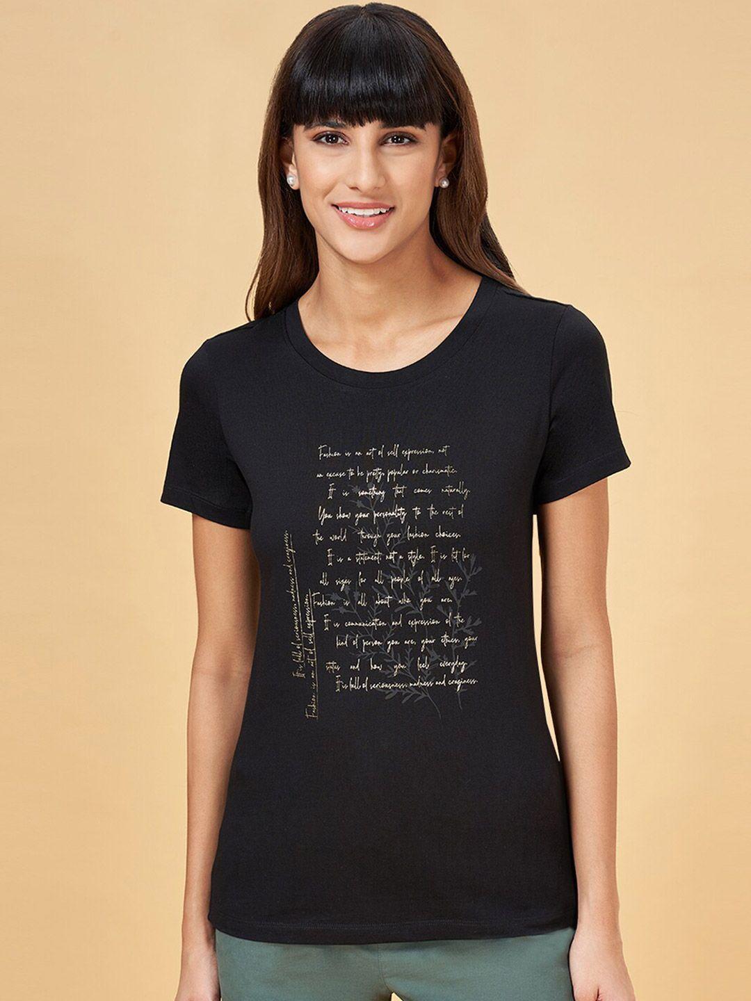 honey by pantaloons typography printed pure cotton casual t-shirt