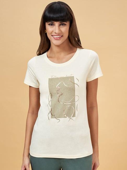 honey by pantaloons white cotton printed t-shirt